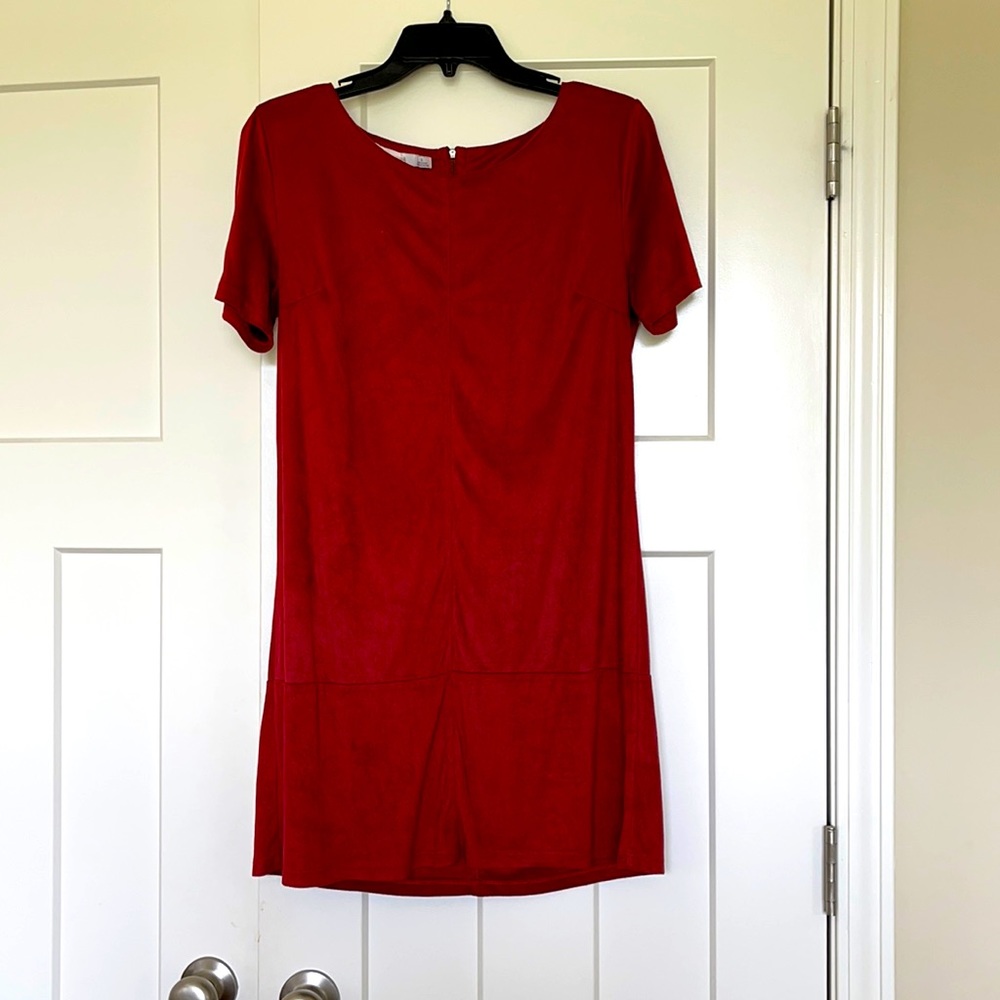 Bishop + young red velvet dress size S